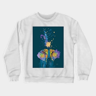 Full of Colors, Elephant Illustration Crewneck Sweatshirt